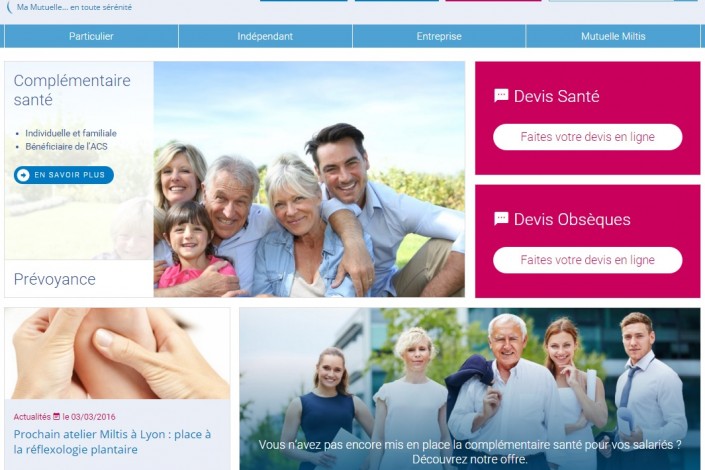 Découvrez le nouveau site de votre mutuel Miltis : miltis.fr