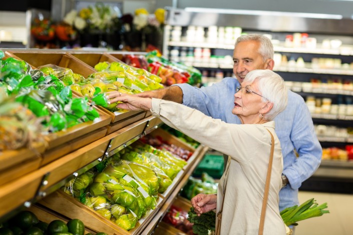 Seniors supermarché